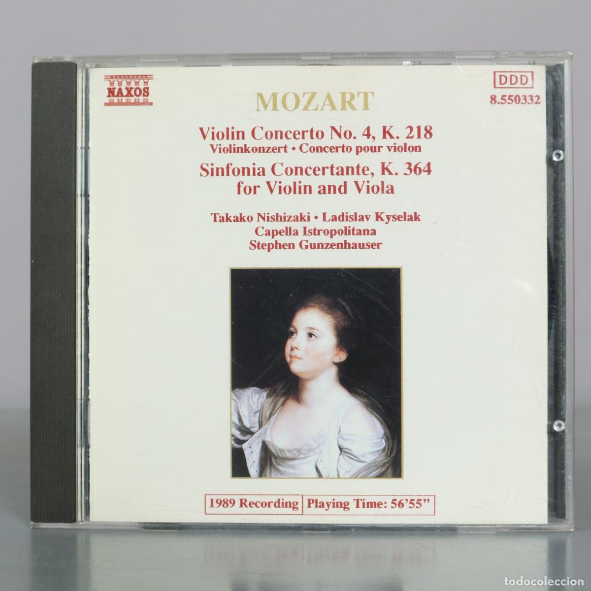 Music CDs: CD. Mozart - Violin Concerto No. 4, K. 218 - Sinfonia Concertante, K. 364 - Takako Nishizaki,