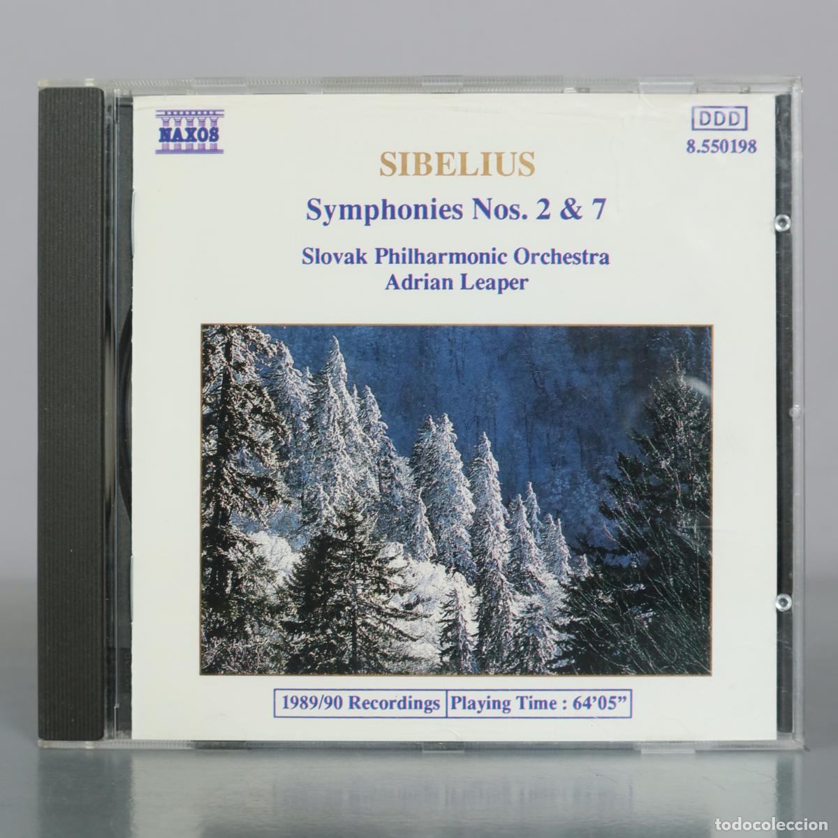 Music CDs: CD. Sibelius - Symphonies Nos. 2 & 7 - Slovak Philharmonic Orchestra, Adrian Leaper - Naxos