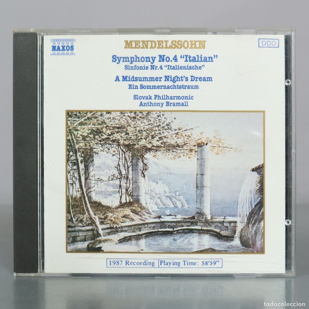 Music CDs: CD. Mendelssohn - Symphony No.4 Italian - A Midsummer Night's Dream - Slovak Philharmonic - Anthony