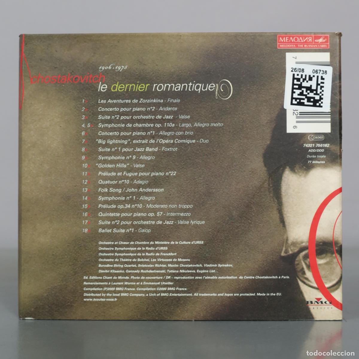 CDs de m&uacute;sica: CD. Chostakovitch - Le Dernier Romantique - Foto 2