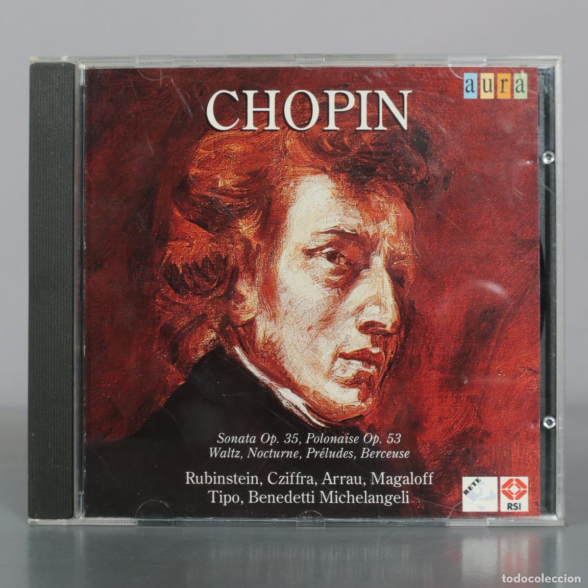 CD de M&uacute;sica: CD. Chopin - Sonata Op. 35, Polonaise Op. 53, Waltz, Nocturne, Pr&eacute;ludes, Berceuse - Rubinstein,
