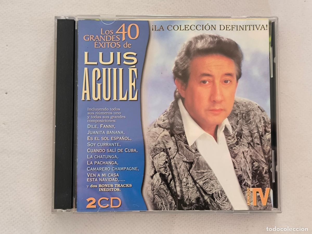 CDs de m&uacute;sica: CD LOS 40 GRANDES EXITOS DE LUIS AGUILE - 2 DISCOS - CARATULA RECORTADA (Q5)