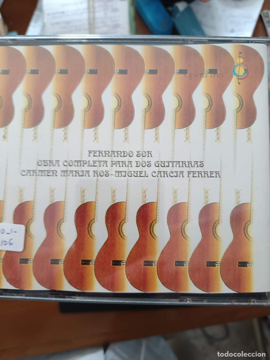 CDs de m&uacute;sica: 2 CD. FERNANDO SOR. OBRA COMPLETA PARA DOS GUITARRAS. CARMEN MAR&Iacute;A ROS, MIGUEL GARC&Iacute;A FERRER