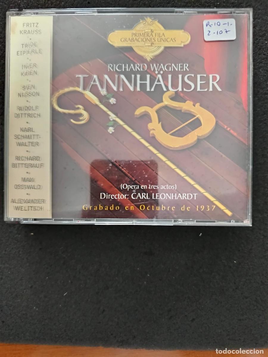 CDs de m&uacute;sica: 3 CD. WAGNER: TANNH&Auml;USER. DIR: CARL LEONHARDT. INT&Eacute;RP: FRITZ KRAUSS, TRUDE EIPPERLE, INGER KAR&Eacute;N, S