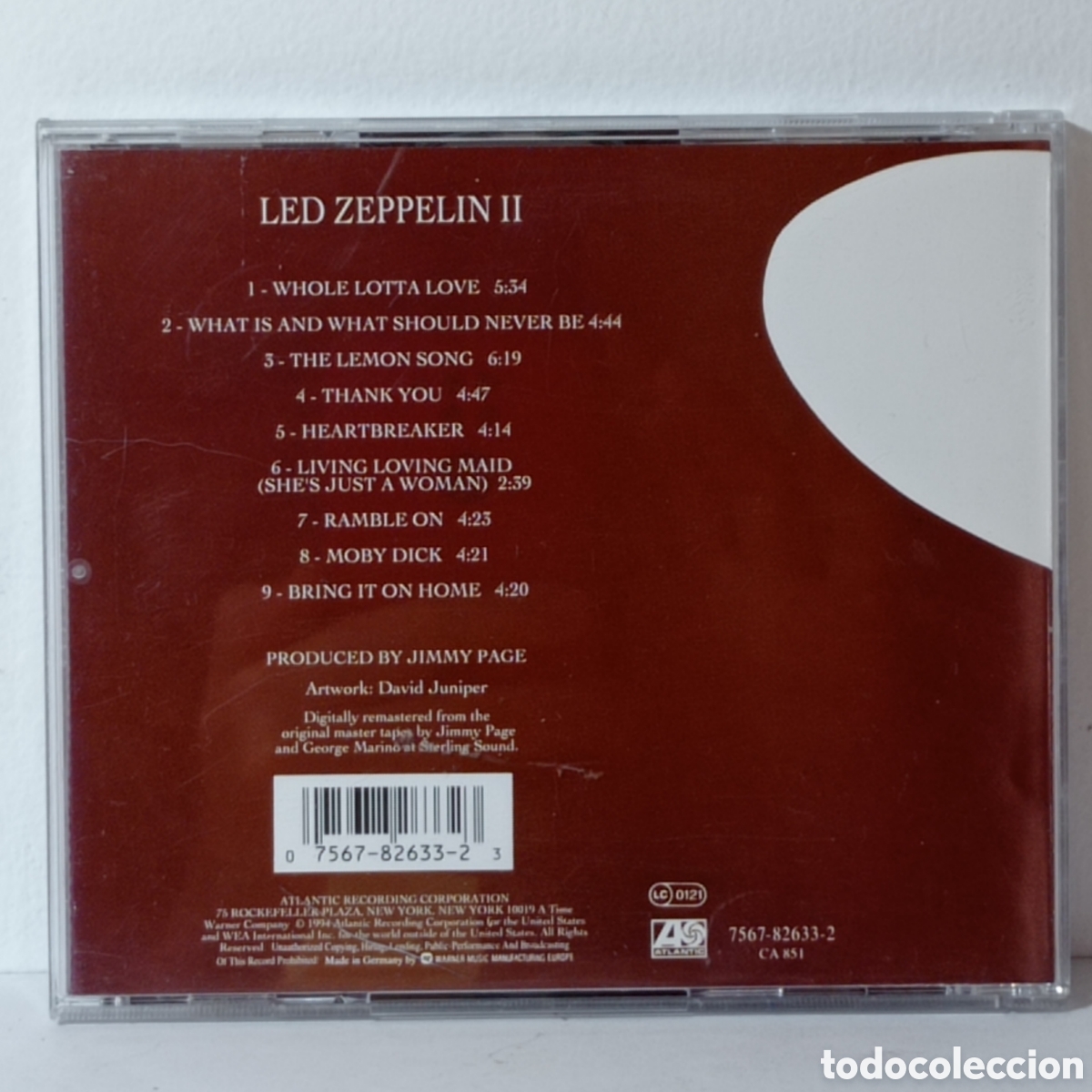 CDs de m&uacute;sica: LED ZEPPELIN, II -EDICION REMASTERIZADA DIGITALMENTE- - Foto 2