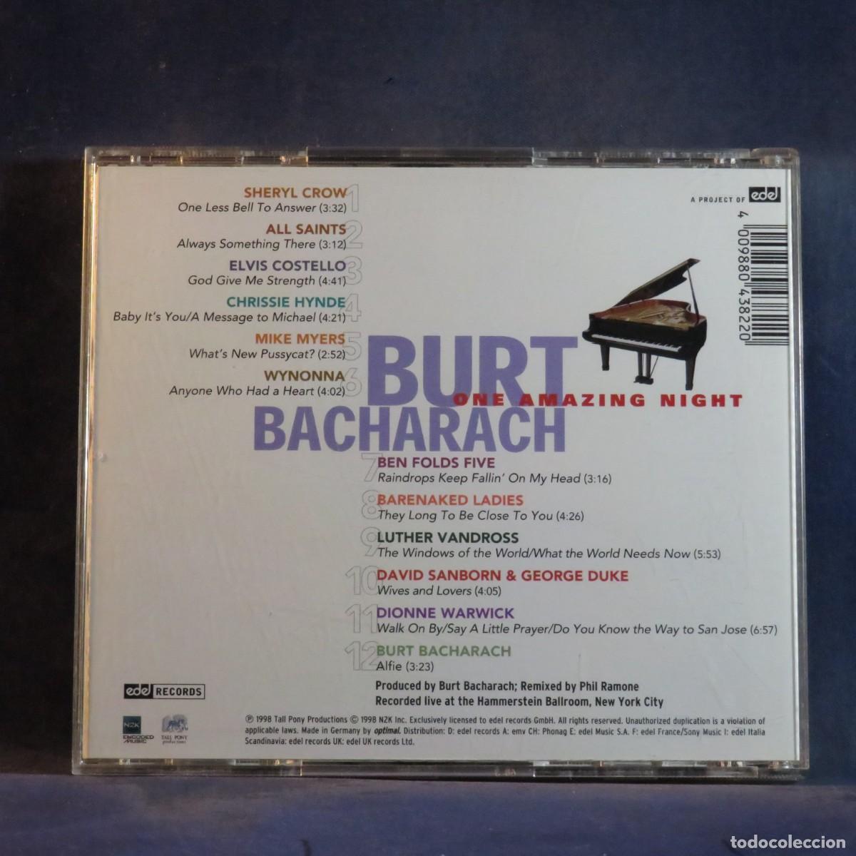CDs de m&uacute;sica: BURT BACHARACH &ndash; ONE AMAZING NIGHT - CD - Foto 2