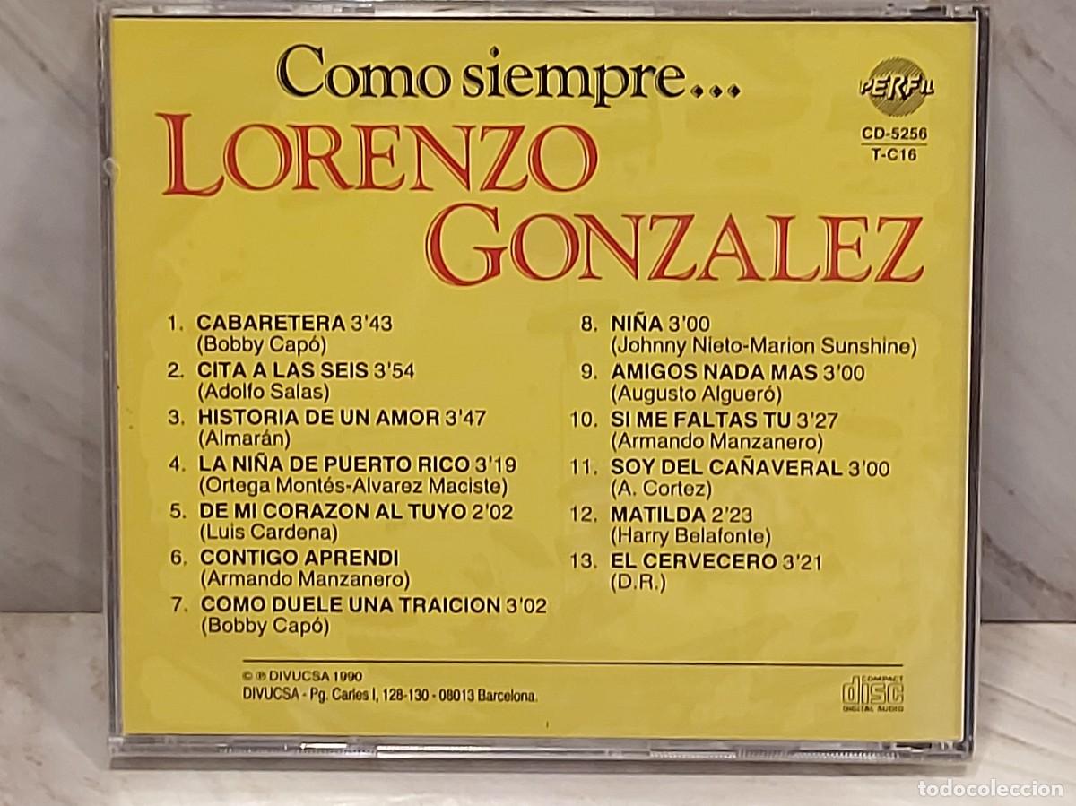 CDs de m&uacute;sica: LORENZO GONZ&Aacute;LEZ | COMO SIEMPRE... | BOLEROS | CD PRECINTADO - Foto 2