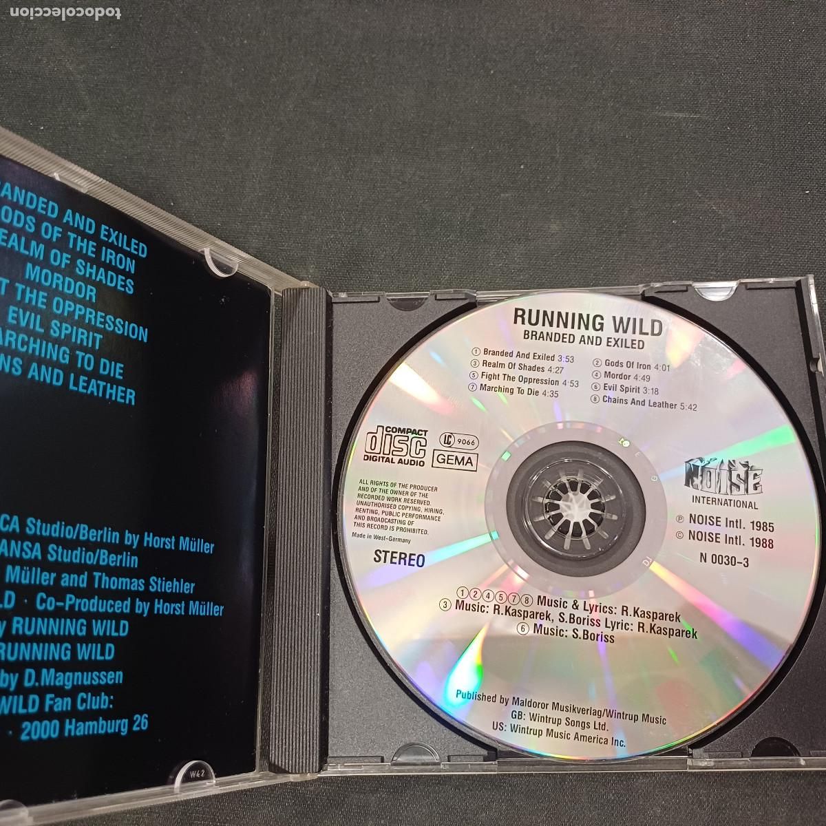 CDs de m&uacute;sica: RUNNING WILD/BRANDED AND EXILED/CD METAL. - Foto 2