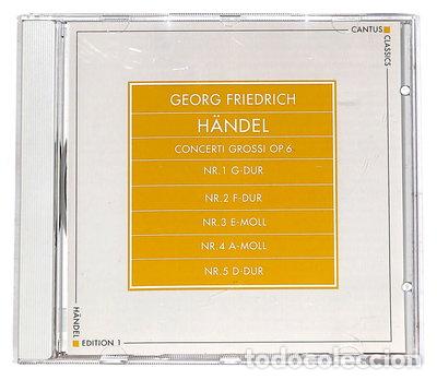 CDs de m&uacute;sica: H&auml;ndel: Concerti Grossi Op. 6 Nr. 1-5- 4032280000810