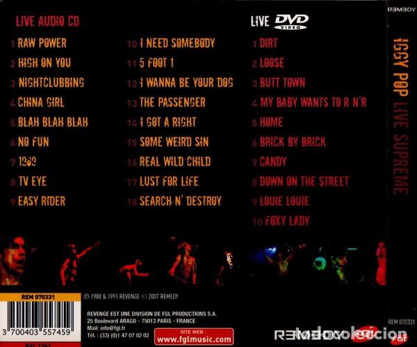 CDs de m&uacute;sica: CD + DVD Iggy POP - Live Supreme - Foto 2