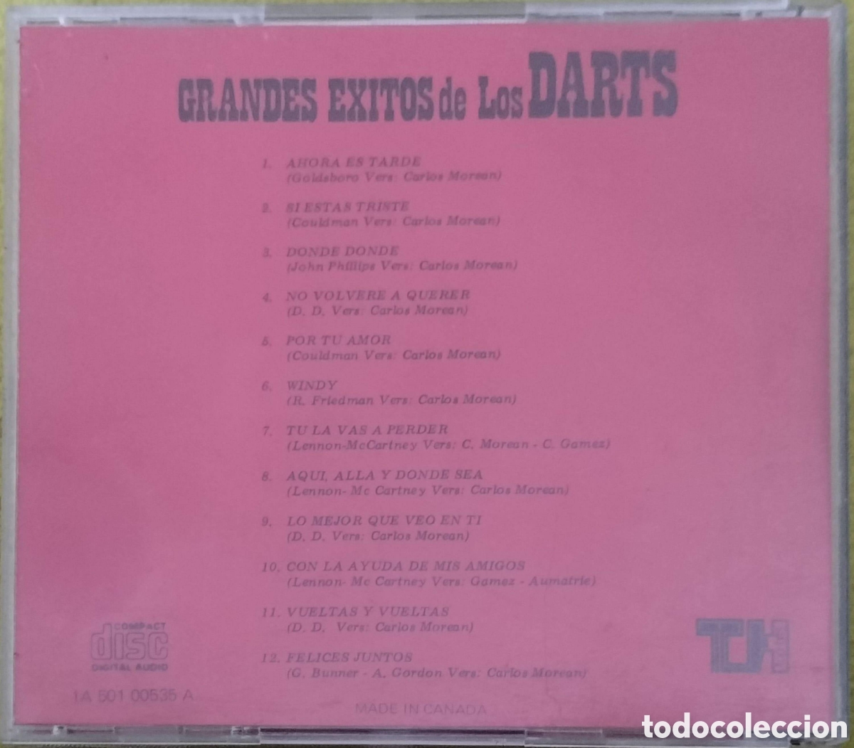 CDs de m&uacute;sica: CD Los Datos - Grandes &Eacute;xitos De Los Darts - Foto 3