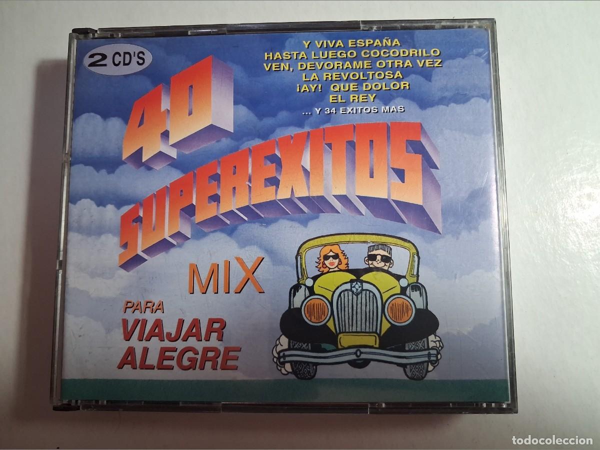 CDs de m&uacute;sica: cd doble 40 super&eacute;xitos mix para viajar. mercurio 1993 spain. 40 temas (seminuevo, leer)