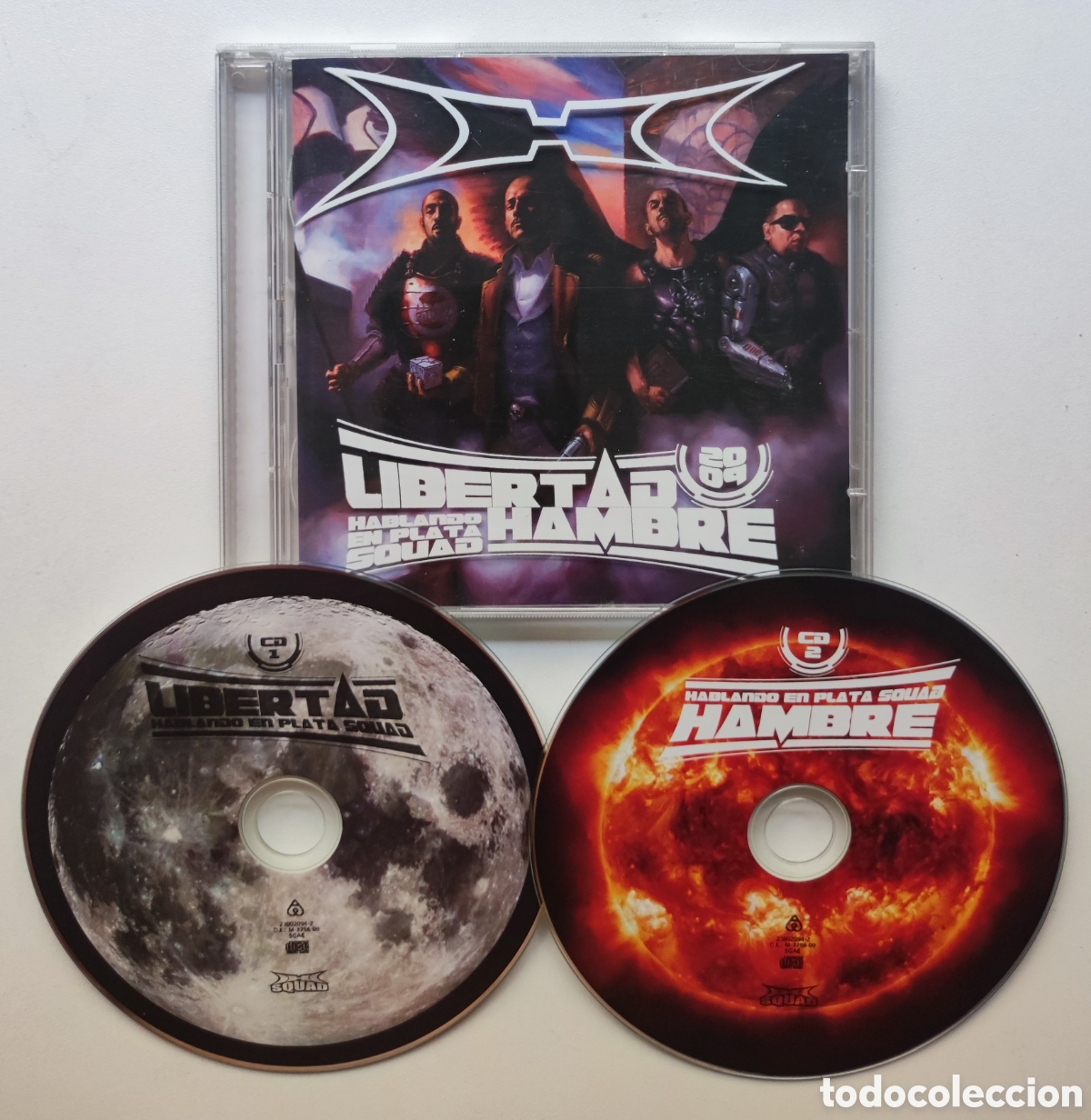 CDs de m&uacute;sica: HABLANDO EN PLATA SQUAD / LIBERTAD (CD1) + HAMBRE (CD2) - 2009 BOA MUSIC / DOBLE CD