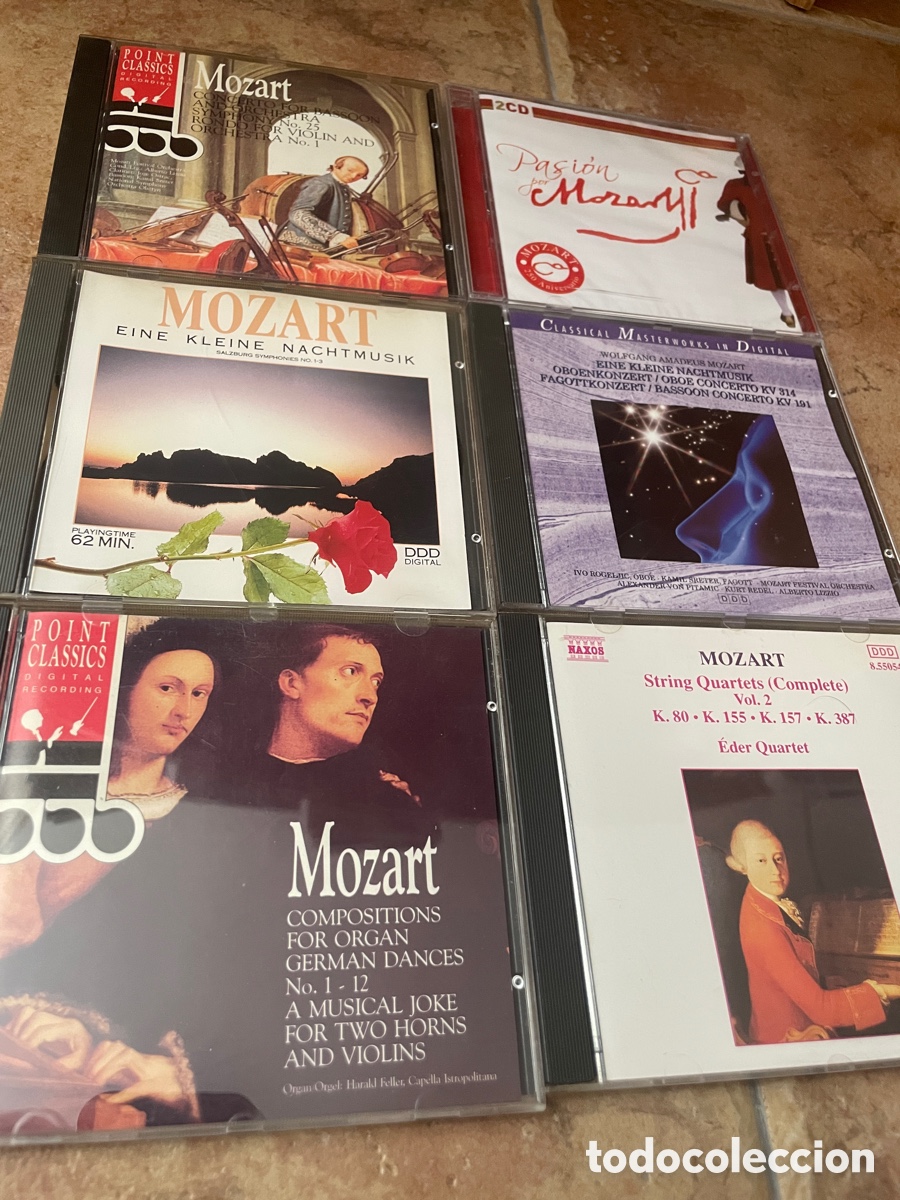 CDs de m&uacute;sica: Mozart lote 6 cd m&uacute;sica cl&aacute;sica