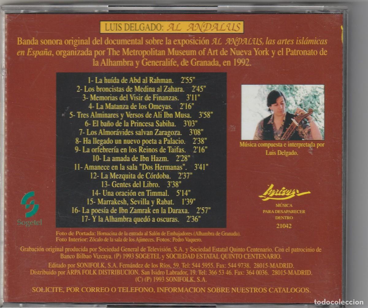 CDs de m&uacute;sica: LUIS DELGADO - AL ANDALUS (CD LYRICON 1993) - Foto 2