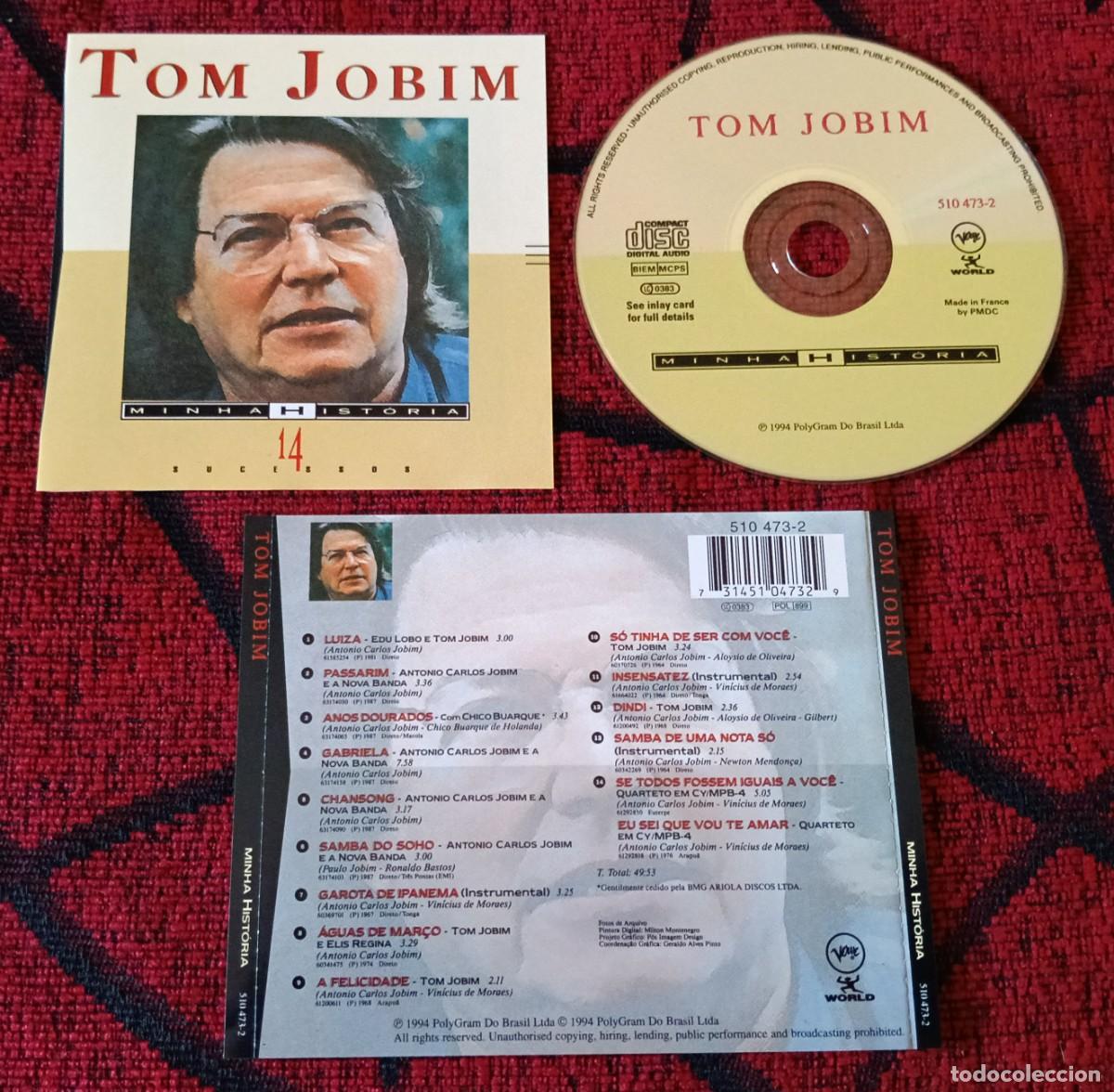 CDs de m&uacute;sica: TOM JOBIM ** Minha Historia ** CD BRASIL 1994