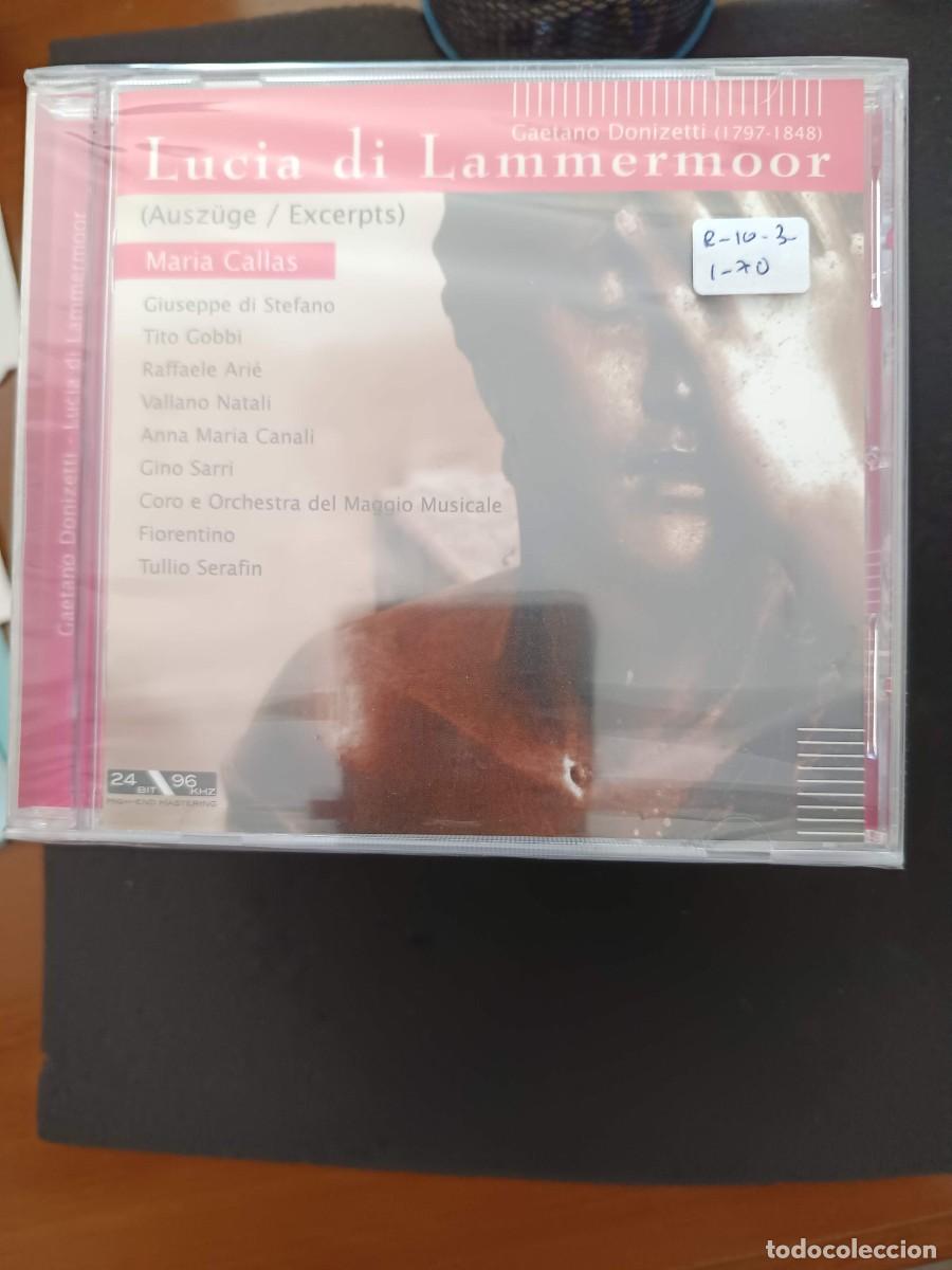 CDs de m&uacute;sica: DONIZETTI: LUCIA DI LAMMERMOOR (EXCERPTS). DIR: TULLIO SERAFIN. INT&Eacute;RP: MARIA CALLAS, GIUSEPPE DI ST