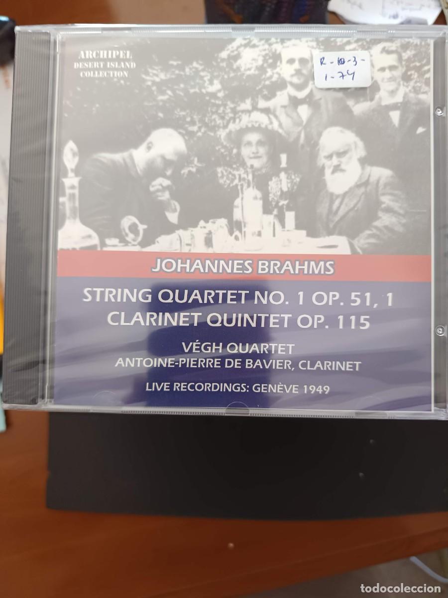 CDs de m&uacute;sica: BRAHMS: STRING QUARTET / CLARINET QUINTET. V&Eacute;GH QUARTET. CLARINET: ANTOINE-PIERRE DE BAVIER. LIVE RE