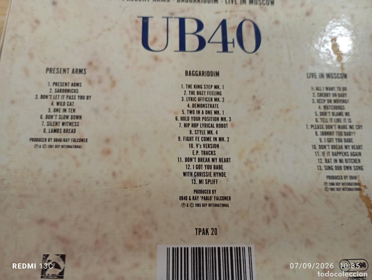 CDs de m&uacute;sica: Box Set 3 Cds UB40 Edicion limitada - Foto 6