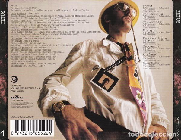 CDs de m&uacute;sica: Franco Battiato - Fetus - Foto 2