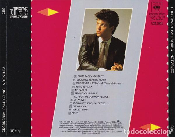 CDs de m&uacute;sica: Paul Young - No Parlez - Foto 2