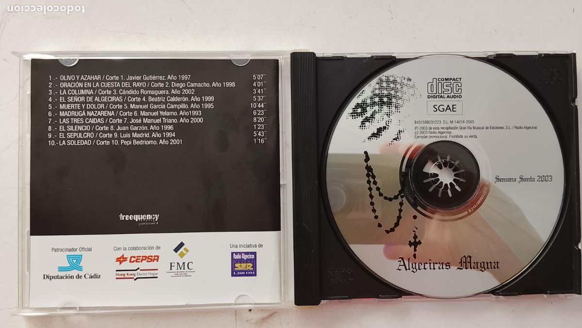 CDs de m&uacute;sica: CD SEMANA SANTA ALGECIRAS CADIZ OLIVO DE AZAHAR ORCACION LAS CUESTA DEL RAYO LA COLUMNA SE&Ntilde;OR