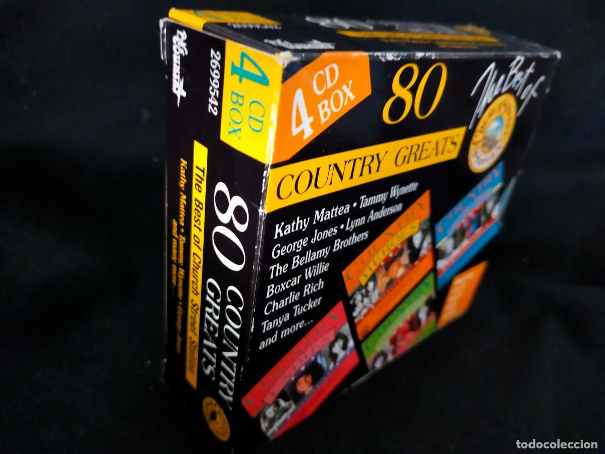 CDs de m&uacute;sica: 80 COUNTRY TRAKS. 4 CD BOX. THE BEST OF CHURCH STREET ESTATION. MCR PRODUCTIONS. 1990 .