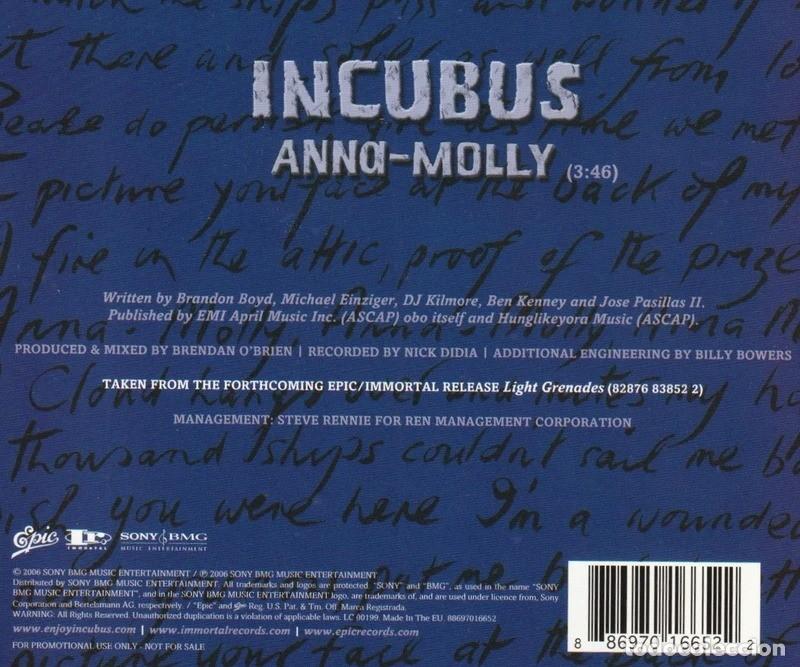 CDs de m&uacute;sica: INCUBUS. ANNA MOLLY. CD. - Foto 2
