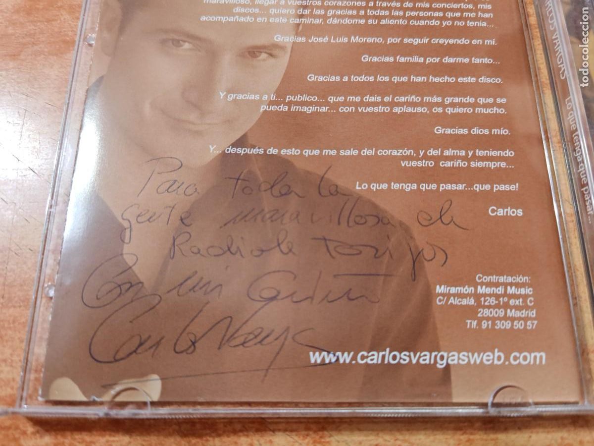 CDs de m&uacute;sica: CARLOS VARGAS Lo que tenga que pasar... FIRMADO CD ALBUM DEL A&Ntilde;O 2006 CONTIENE 10 TEMAS