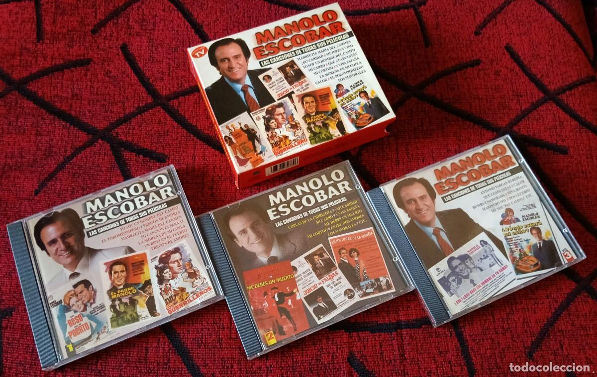 CDs de m&uacute;sica: MANOLO ESCOBAR ** Las Canciones De Todas Sus Pel&iacute;culas ** CAJA DE 3 CD 2000