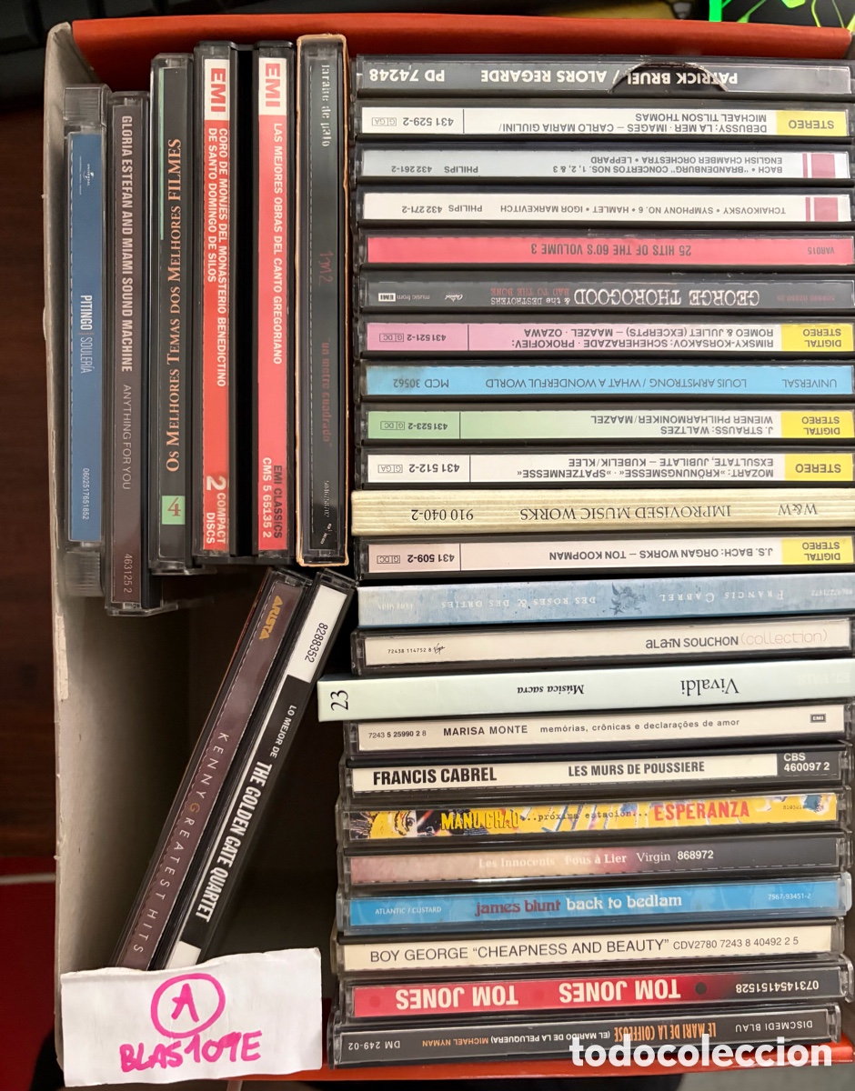 CDs de m&uacute;sica: Blas109E (A) lote de 31 cds m&uacute;sica originales pitingo Gloria Estefan Kenny G Tom Jones
