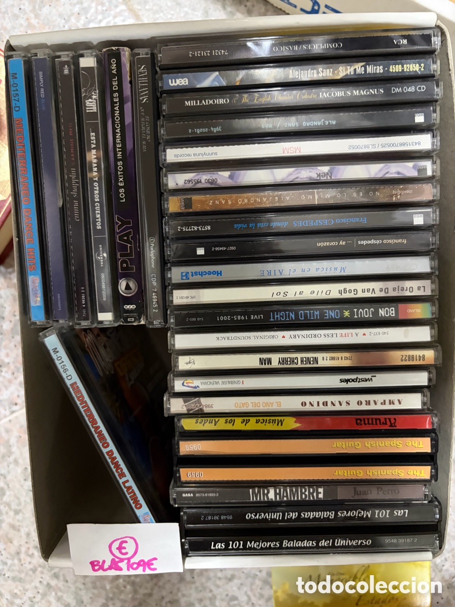 CDs de m&uacute;sica: Blas109E (E) lote de cds m&uacute;sica originales Bon jovi amparo sandino la oreja de van Gogh