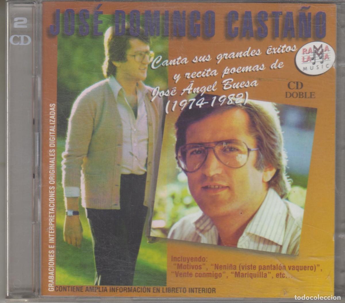 CDs de m&uacute;sica: Jos&eacute; Domingo Casta&ntilde;o doble cd Grandes &eacute;xitos y poemas de Jos&eacute; Angel Buesa 1974-1982 Rama-Lama