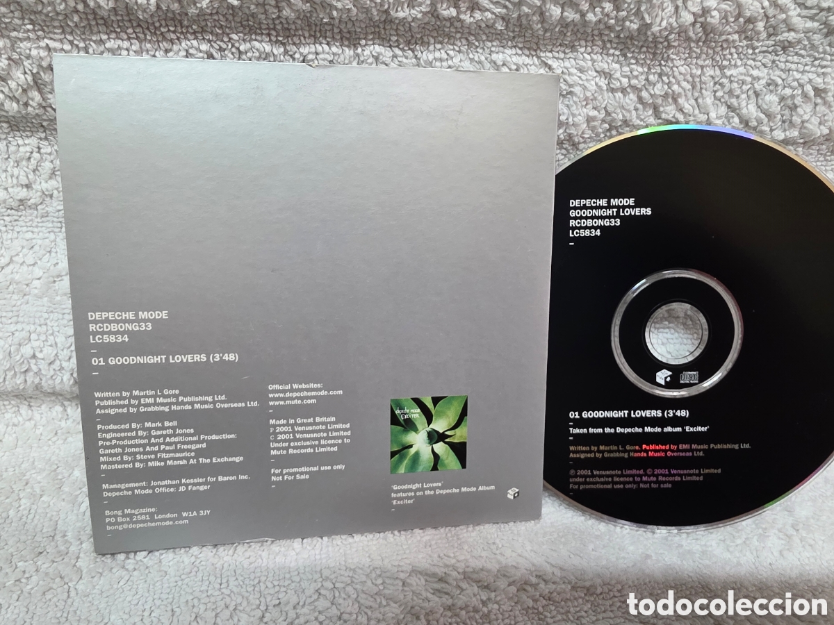 CDs de m&uacute;sica: DEPECHE MODE / GOODNIGHT LOVERS UK 2001 - Foto 2