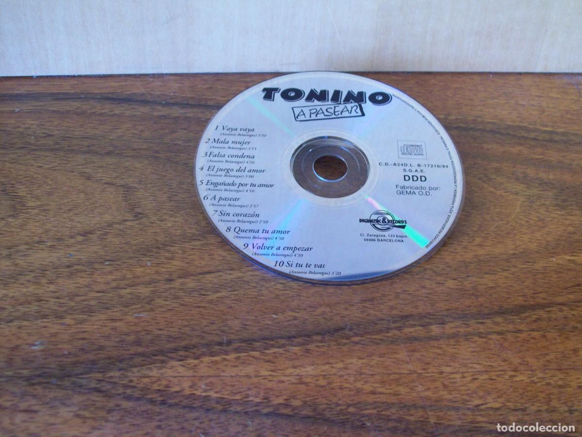 CDs de m&uacute;sica: TONINO - A PASEAR - CD SOLO SIN CAJA NI CARATULAS
