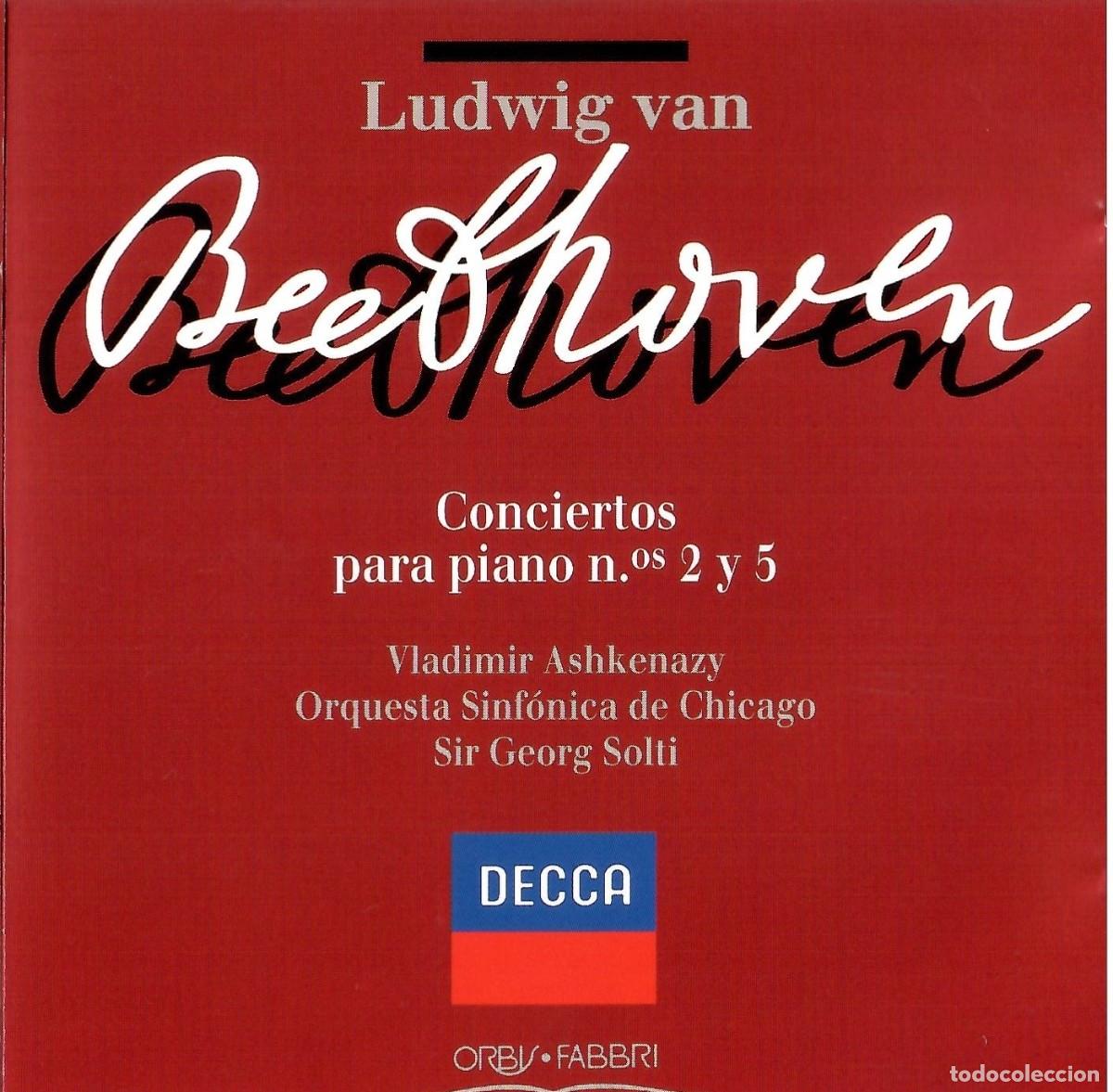 CDs de m&uacute;sica: CD Beethoven - Conciertos para piano 2 y 5 (Ashkenazy / Solti)