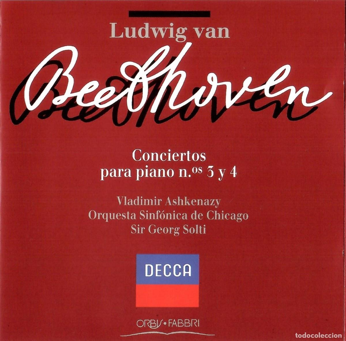 CDs de m&uacute;sica: CD Beethoven - Conciertos para piano 3 y 4 (Ashkenazy / Solti)