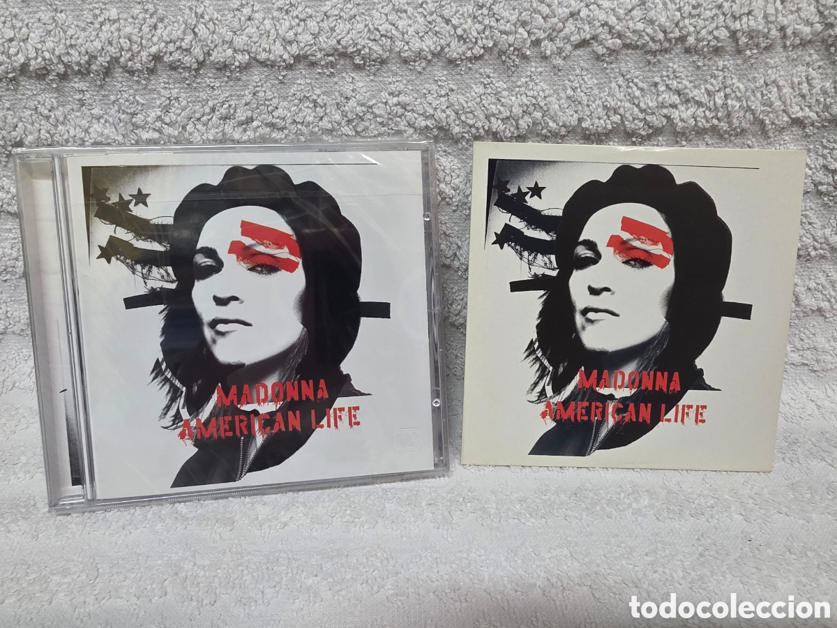 CDs de m&uacute;sica: MADONNA -AMERICAN LIFE/ CARGASA PL&Aacute;STICA PERCINTADA Y DE CART&Oacute;N