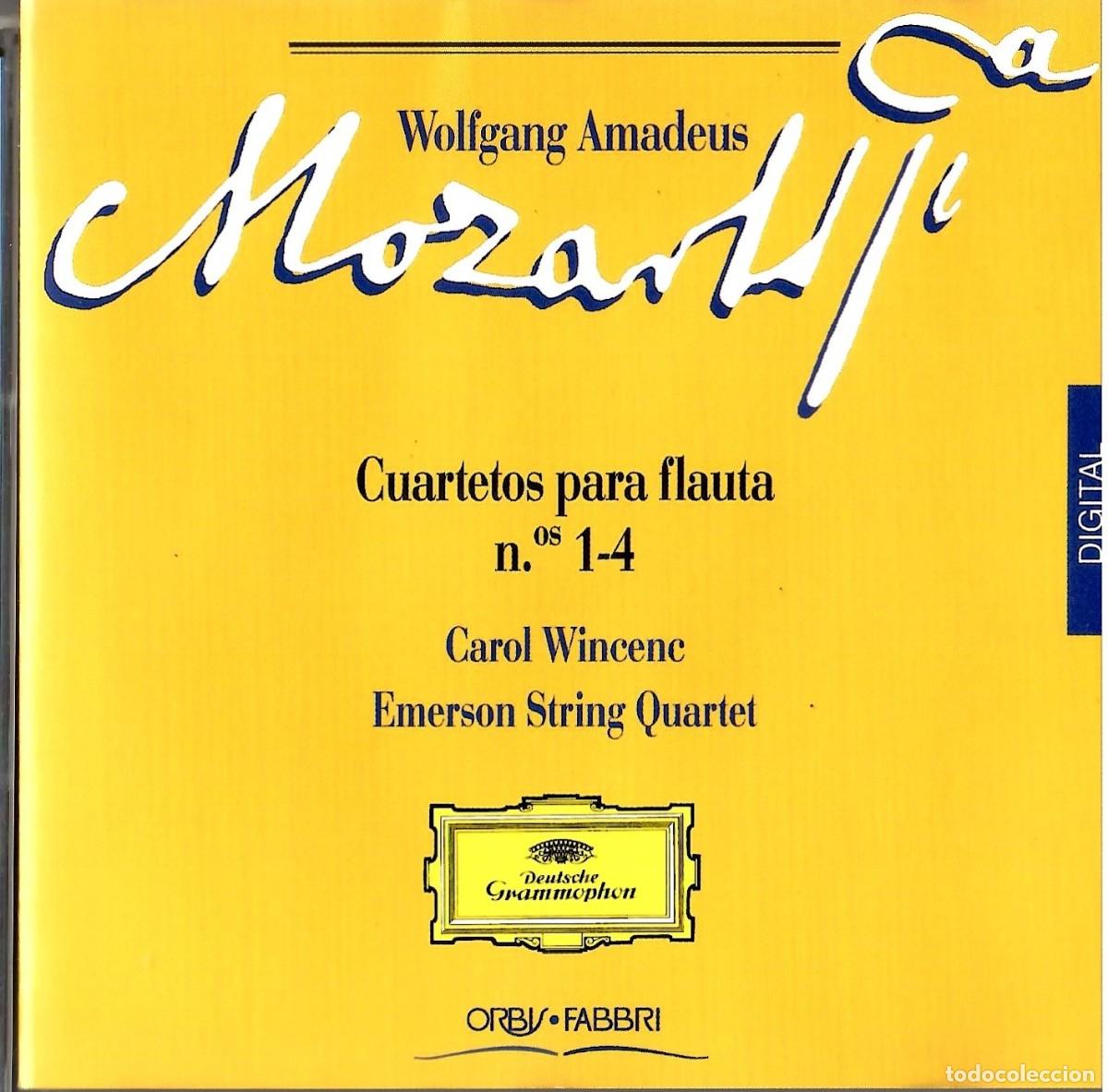 CDs de m&uacute;sica: CD Mozart Cuartetos para Flauta 1-4 - Carol Wincenc / Emerson Quartet