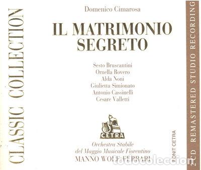 CDs de m&uacute;sica: Il matrimonio segreto- 8003927158832