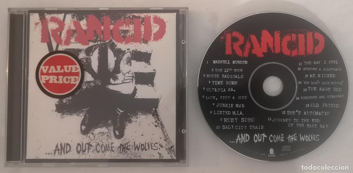 CDs de m&uacute;sica: (1) CD RANCID AND OUT COME THE WOLVES 1995