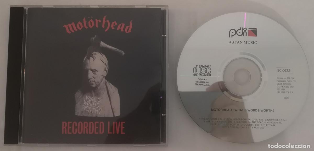 CDs de m&uacute;sica: (1) CD MOTORHEAD WHAT'S WORDS WORTH? 1992