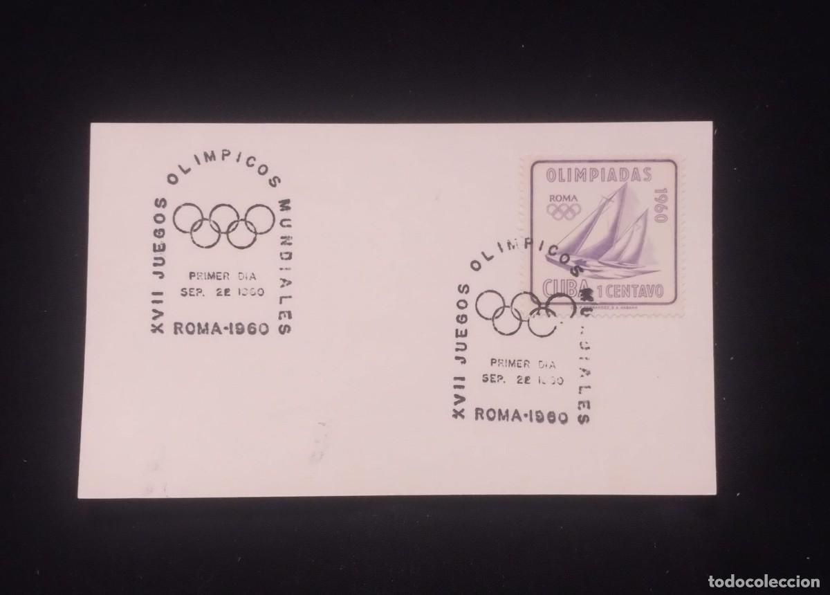 CDs de m&uacute;sica: TS) 1960 CUBA, FDC,COMMEMORATING THE XVII OLYMPIC GAMES IN ROME,VF.