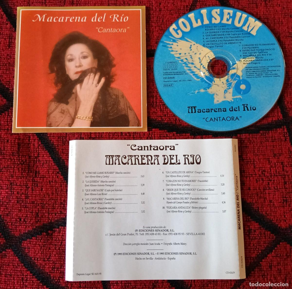 CDs de m&uacute;sica: Macarena Del R&iacute;o ** Cantaora ** CD 1995