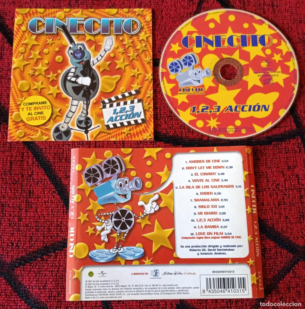 CDs de m&uacute;sica: CINECITO 1,2,3 ACCION CD 2001 - Foto 1