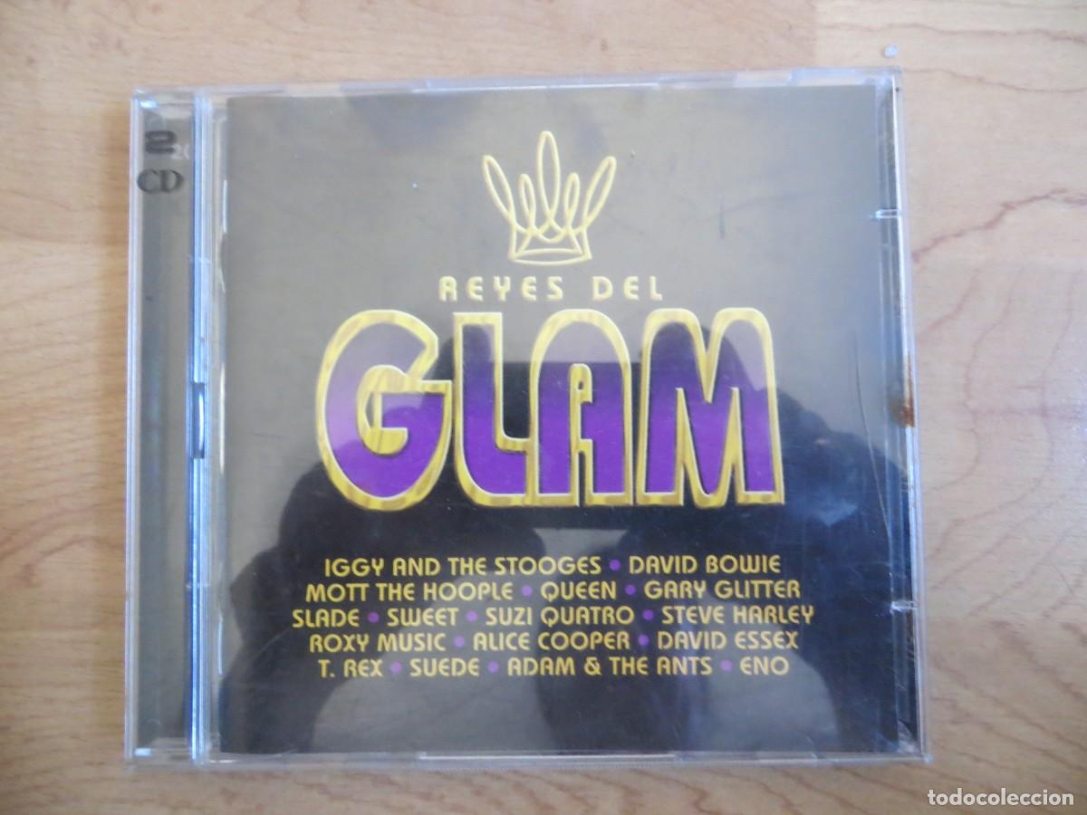 CDs de m&uacute;sica: Reyes Del Glam (2xCD, Comp)- IGGY AND STOOGES-BOWIE-QUEEN-SLADE-SWEET-T.REX-ADAM ANT..ETC