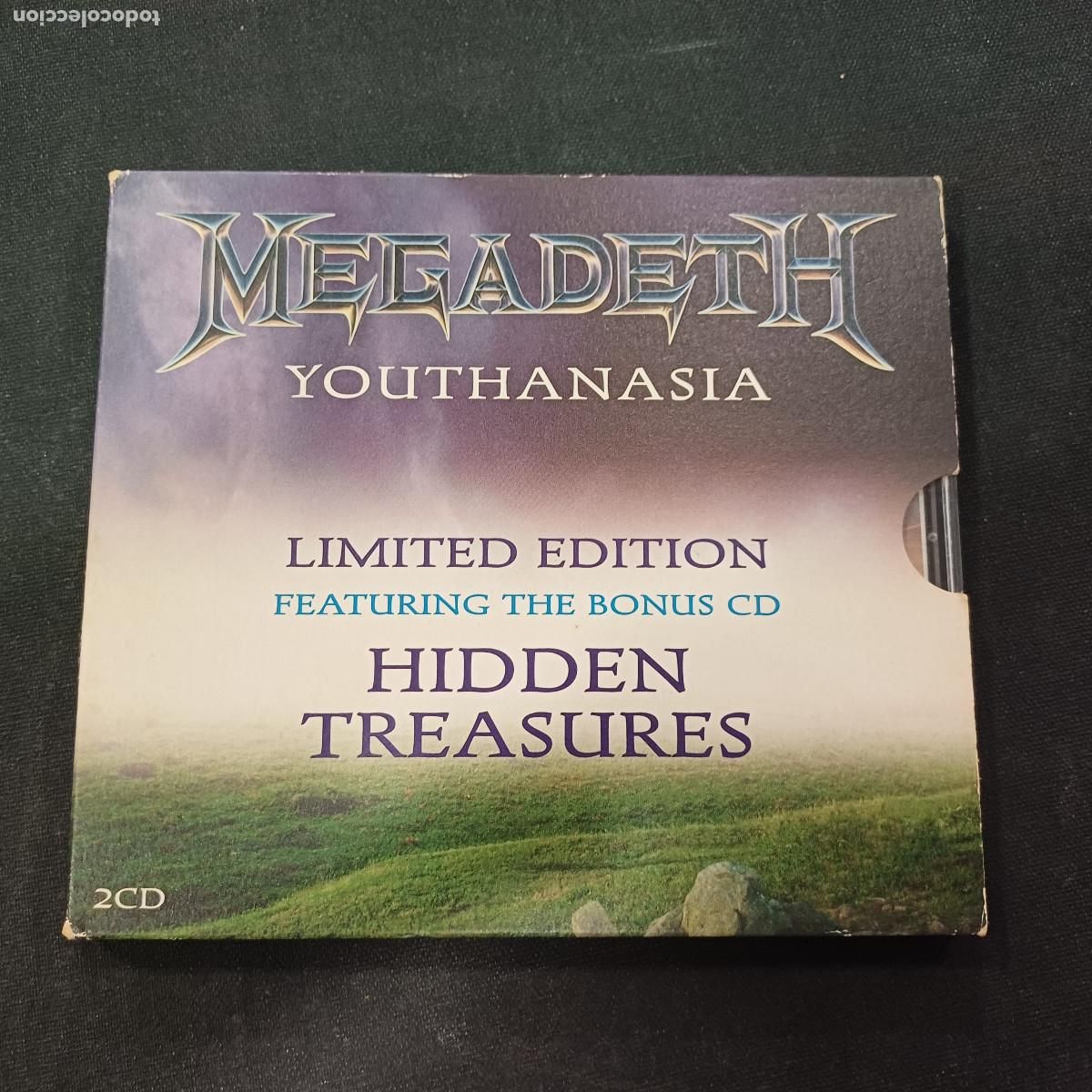 CDs de m&uacute;sica: MEGADETH/YOUTHANASIA WITH HIDDEN TREASURES/CD METAL 2 DISCOS/BONUS CD.