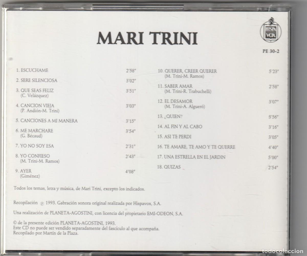 CDs de m&uacute;sica: MARI TRINI (CD PLANETA-AGOSTINI 1992) - Foto 2