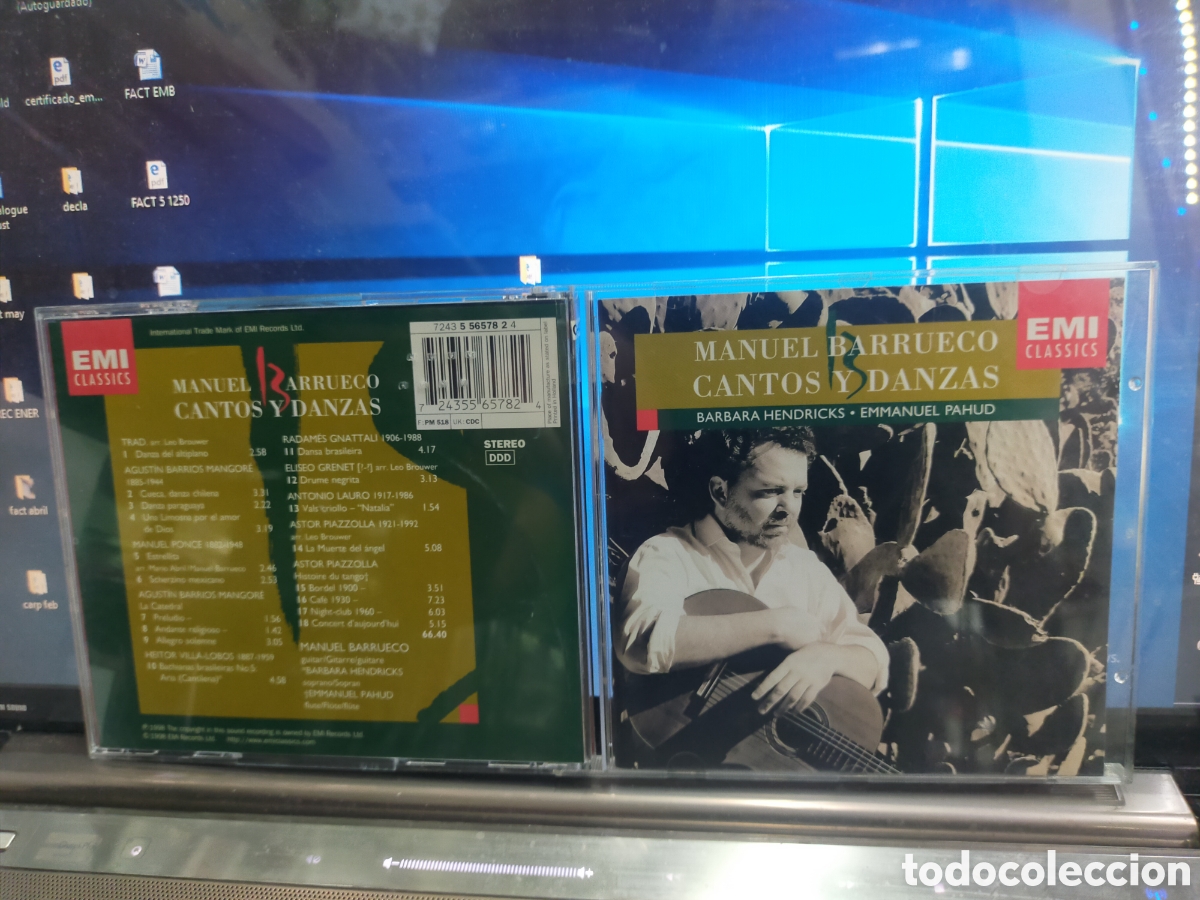 CDs de m&uacute;sica: Manuel barrueco cd cantos y danzas 1998