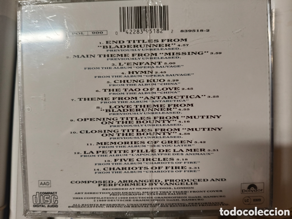 CDs de m&uacute;sica: Vangelis - Themes , CD (PRECINTADO) - Foto 2
